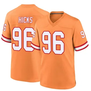 Akiem Hicks Tampa Bay Buccaneers Men's Game Throwback Nike Jersey - Orange