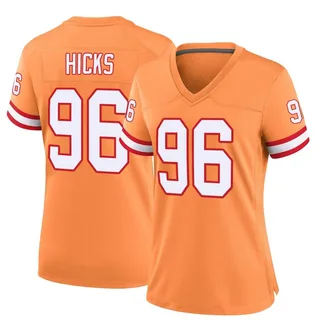 Akiem Hicks Tampa Bay Buccaneers Women's Game Throwback Nike Jersey - Orange