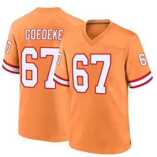 Luke Goedeke Tampa Bay Buccaneers Men's Game Throwback Nike Jersey - Orange