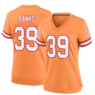 Marcus Banks Tampa Bay Buccaneers Women's Game Throwback Nike Jersey - Orange