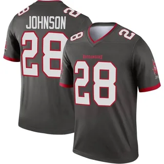 Men's Cephus Johnson III Tampa Bay Buccaneers Men's Legend Pewter Alternate Nike Jersey