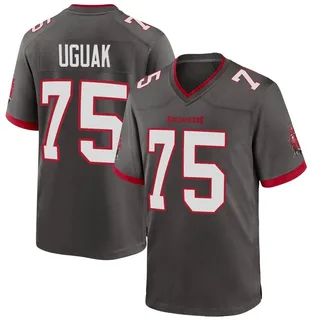 Men's Lwal Uguak Tampa Bay Buccaneers Men's Game Pewter Alternate Nike Jersey