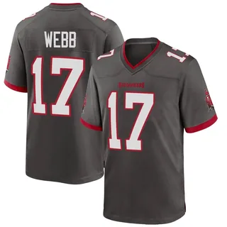 Men's Raleigh Webb Tampa Bay Buccaneers Men's Game Pewter Alternate Nike Jersey