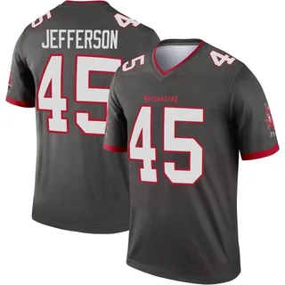 Men's Ramon Jefferson Tampa Bay Buccaneers Men's Legend Pewter Alternate Nike Jersey