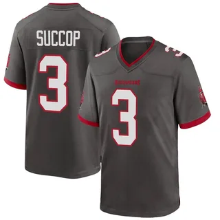 Men's Ryan Succop Tampa Bay Buccaneers Men's Game Pewter Alternate Nike Jersey