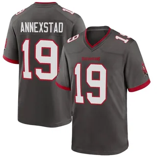 Men's Zack Annexstad Tampa Bay Buccaneers Men's Game Pewter Alternate Nike Jersey