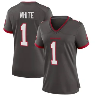 Rachaad White Tampa Bay Buccaneers Women's Game Pewter Alternate Nike Jersey - White