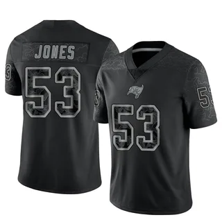 Vi Jones Tampa Bay Buccaneers Men's Limited Reflective Nike Jersey - Black