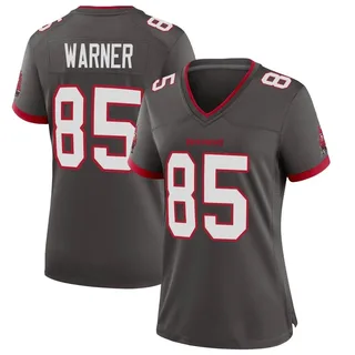 Women's Kade Warner Tampa Bay Buccaneers Women's Game Pewter Alternate Nike Jersey