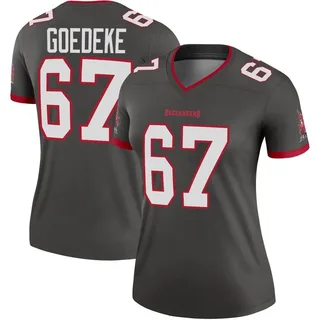 Women's Luke Goedeke Tampa Bay Buccaneers Women's Legend Pewter Alternate Nike Jersey