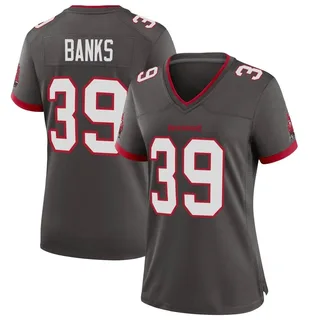 Women's Marcus Banks Tampa Bay Buccaneers Women's Game Pewter Alternate Nike Jersey