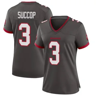 Women's Ryan Succop Tampa Bay Buccaneers Women's Game Pewter Alternate Nike Jersey