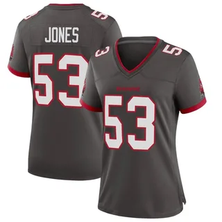 Women's Vi Jones Tampa Bay Buccaneers Women's Game Pewter Alternate Nike Jersey