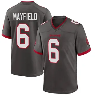 Youth Baker Mayfield Tampa Bay Buccaneers Youth Game Pewter Alternate Nike Jersey