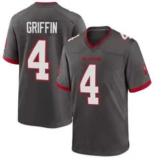 Youth Ryan Griffin Tampa Bay Buccaneers Youth Game Pewter Alternate Nike Jersey