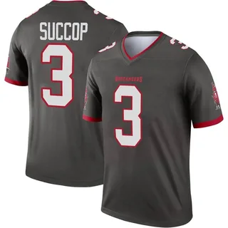 Youth Ryan Succop Tampa Bay Buccaneers Youth Legend Pewter Alternate Nike Jersey