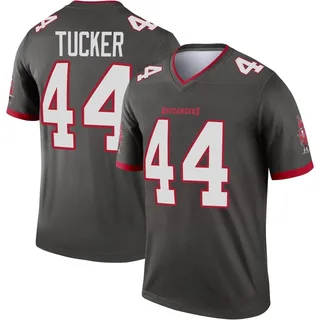 Youth Sean Tucker Tampa Bay Buccaneers Youth Legend Pewter Alternate Nike Jersey