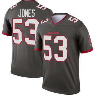 Youth Vi Jones Tampa Bay Buccaneers Youth Legend Pewter Alternate Nike Jersey